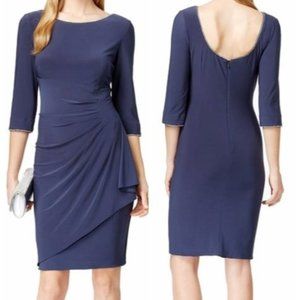 Alex Evenings Embellished Bateau Jersey Dress‎ 16